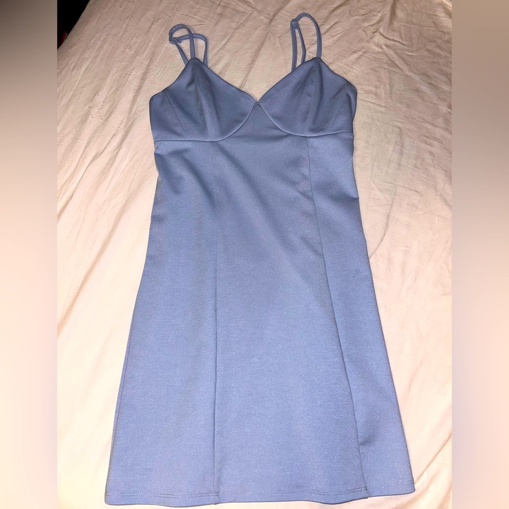 light blue mini dress